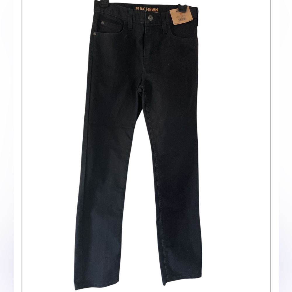 Ruff Hewn boys black jeans NWT size 14 regular fit skinny cut adjustable waist